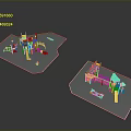 Colorful Children's Playground Structure Designs With Slides Climbing Frames And Seats
