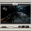 Modern Projection Projector Projection Screen Audio Projection Equipment 3d model