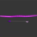Purple Glowing Bow And Arrow With Futuristic Design And Shiny Reflection