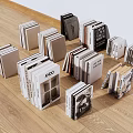 Assorted Books And Magazines Scattered On Wooden Floor With Various Colors And Sizes