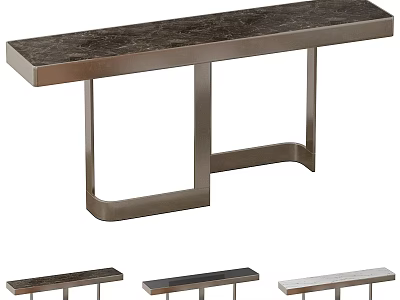 Elegant Luxury Bench Designs With Metal Frames And Marble Tabletop Options 3d model