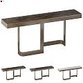 Elegant Luxury Bench Designs With Metal Frames And Marble Tabletop Options