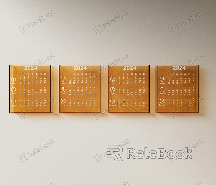 Acrylic Calendar Wall Decoration Pendant model