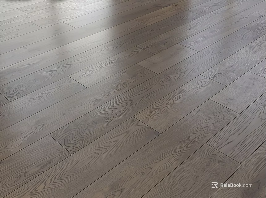 Natural Oak Wooden Flooring With Clear Grain And Smooth Polished Surface 3d model 