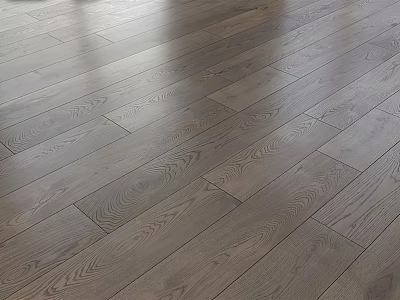 Natural Oak Wooden Flooring With Clear Grain And Smooth Polished Surface 3d model