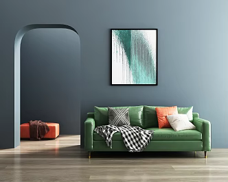 modern double sofa 3d model