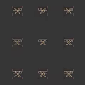 Modern Stylish Wall Lamps With Geometric Design And Metal Finish In Black Gold Silver