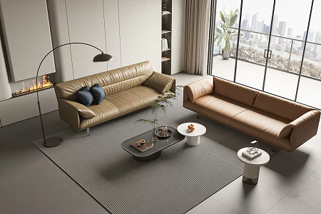 Sofa coffee table 3d model