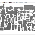 Hard surface mechanical parts combination of mechanical parts 3d model
