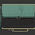 Vintage Green Kitchen Stove With Retro Design Classic Style And Metal Accents