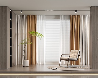 Modern Curtains 3d model