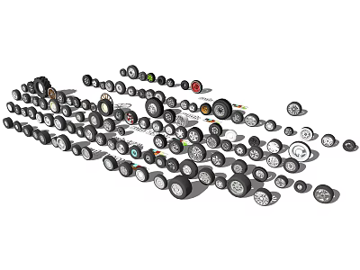 High Quality Various Types Of Automotive Tires In Different Sizes And Designs 3d model