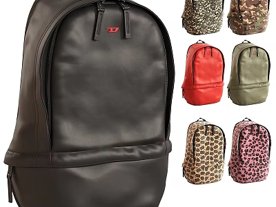 Various Colored Pet Backpacks With Leather Material And Stylish Designs For Pet Carrying 3d model