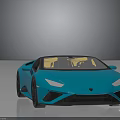 Blue Convertible Sports Car With Yellow Seats Black Wheels And Modern Sporty Design