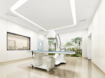 Modern Hospital Outpatient Clinic Interior With Medical Equipment And Bright Space 3d model