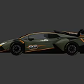 Green OPPO Racing Car With Sleek Exterior And Rear Wing Design Details