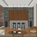 Elegant Wine Cellar Interior With Wooden Wine Racks Bar Counter Stools And Pendant Lights