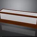 Rectangular Wooden Furniture Display Cabinet With White Glass Top And Transparent Panel