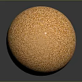Round Grain Sphere Made Of Oats On Black Background With Shiny Surface