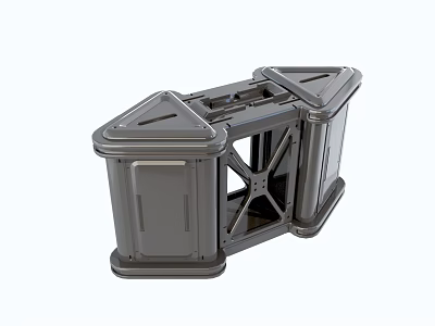 Heavy Duty Industrial Equipment Metal Frame Structure With Reinforced Support Components 3d model