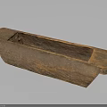 Rustic Handcrafted Wooden Container With Textured Surface And Rectangular Shape