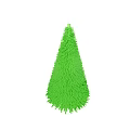 Fluffy Green Christmas Tree Decoration With Festive Conical Shape And Soft Texture