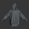 Gray Hooded Sweatshirt With Long Sleeves Loose Fit Casual Style For Daily Wear