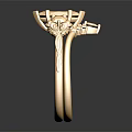 Fashionable Clothing Accessory Golden Ring With Exquisite Gemstone And Intricate Design