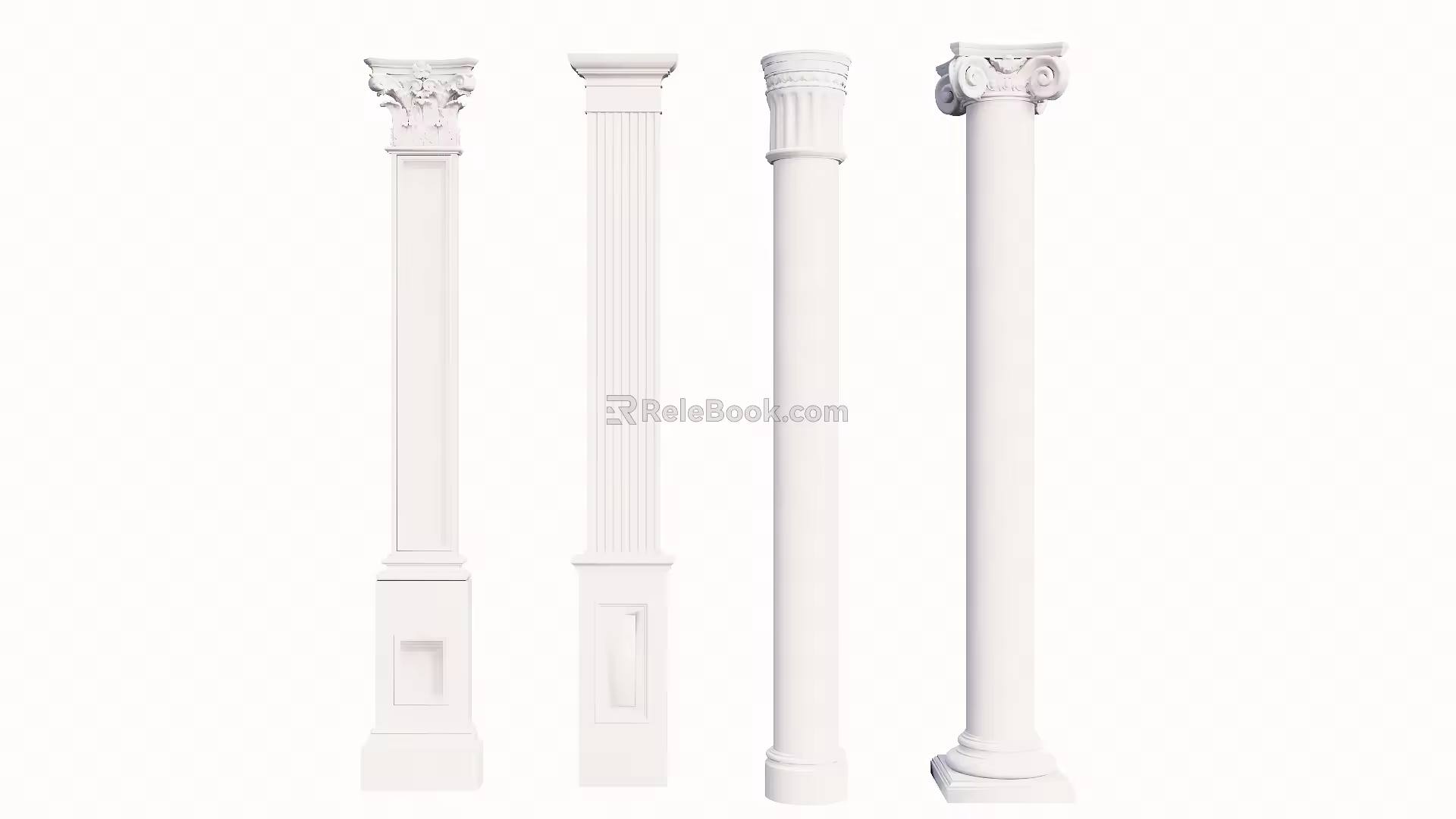 French Roman Column Component Column 3d model