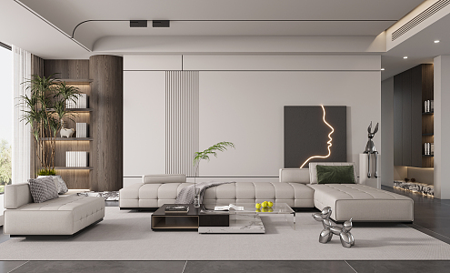 modern living room 3d model