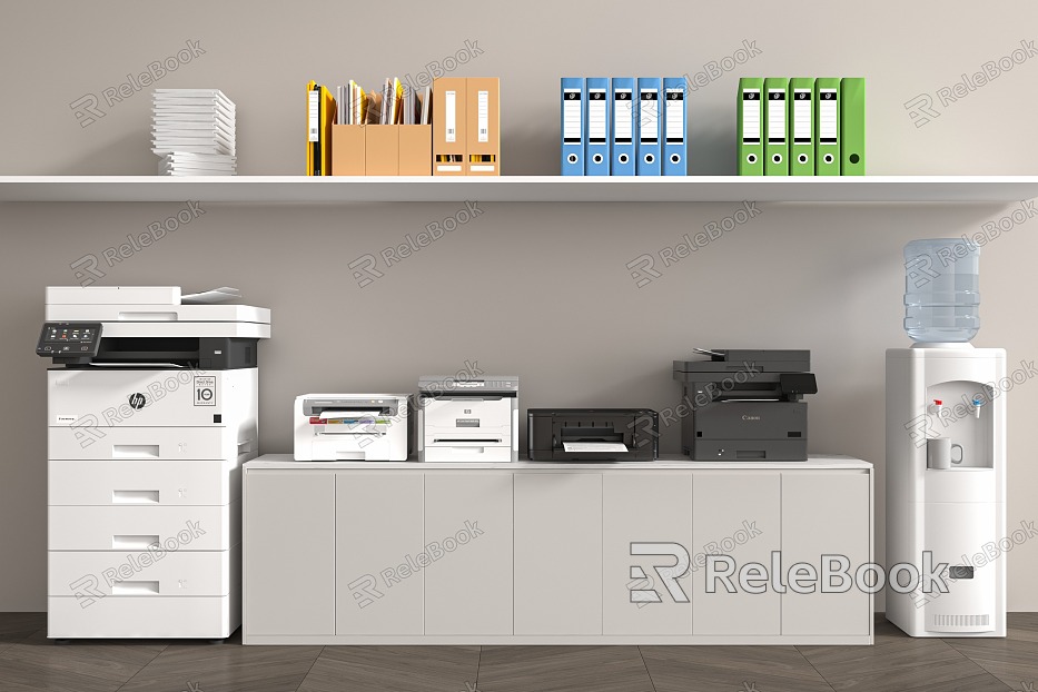 Modern Printer Cabinet Office Supplies model