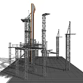 Industrial Equipment Heavy Duty Steel Framework With Platforms And Tower Structures