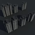 Modern High Rise Residential Buildings With Balconies And Windows Under Blue Sky