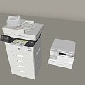 modern printer copier scanner fax machine 3d model