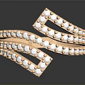 Elegant Gold Ring With Curved Bands White Gemstones And Small Beads
