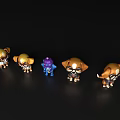 Vibrant Reptile Figurines In Diverse Colors With Accessories On Black Background