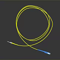 High Speed Fiber Optic Cable for Computer Data Transfer with Yellow Cable and Blue Connector