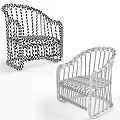 Rattan Dining Chairs with Woven Structure and Natural Tone for Cozy Home Interior
