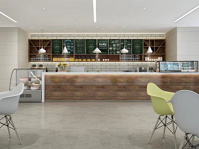 Modern Cafe Coffee Bar 3d model