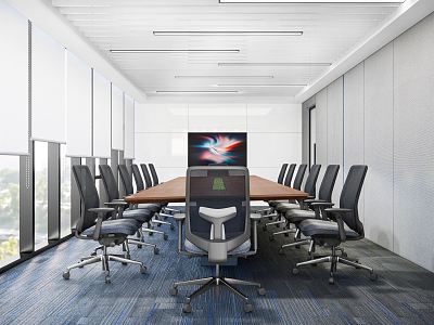 Modern Meeting Room Meeting Table and Chair 3d model