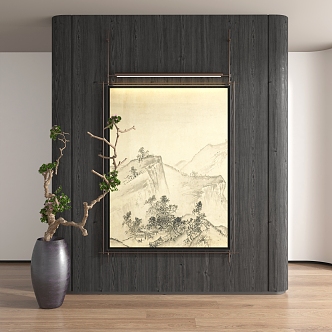 New Chinese-style metal boom painting 3d model