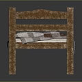 Simple Single Bed With Wooden Frame And Brown Plaid Bedspread Design