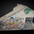 Vibrant Graffiti Art On Small Building Walls With Colorful Lettering And Creative Designs