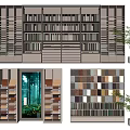 Modern display cabinet color plate display cabinet 3d model