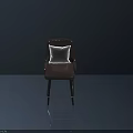 Modern Minimalist Bar Stool With Brown Upholstered Seat And Gold Metal Frame