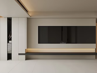 Modern TV background wall 3d model