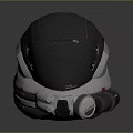 SPARTAN 05 Black And Gray Tactical Helmet With White Logos Red Accents And Bottom Ventilation