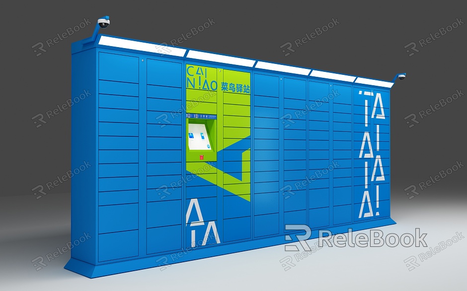 Modern Self-service Intelligent Express Box Cainiao Post Station Express Box model