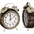 Vintage Alarm Clocks With Metal Bells Classic White Dials Retro Design