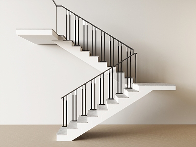 Modern Stair Iron Stair Handrail Stair Step Cascade model